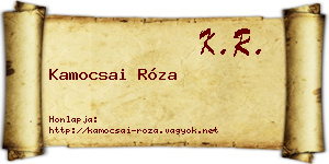 Kamocsai Róza névjegykártya