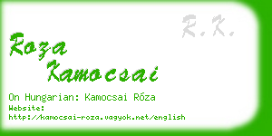 roza kamocsai business card